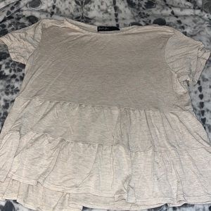 Cropped shirt, size large.